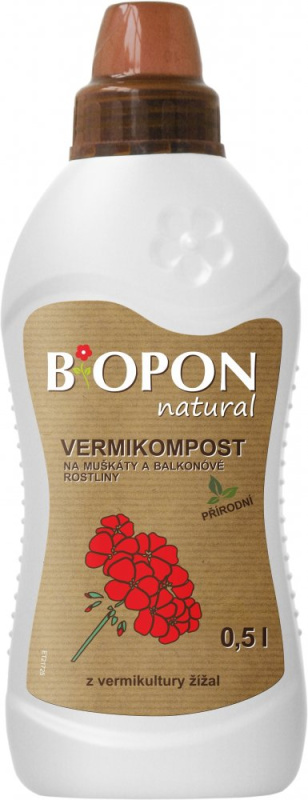Biopon Vermikompost na balkónové rostliny 500 ml