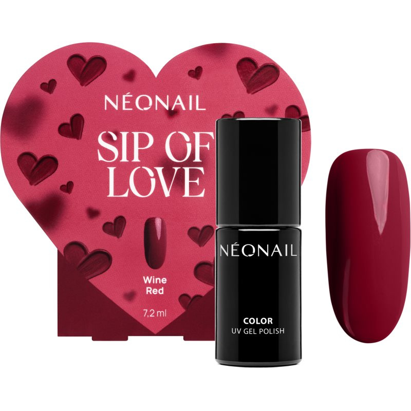 NEONAIL Special Set Sip of Love gelový lak na nehty (limitovaná edice) odstín Wine Red 7.2 ml