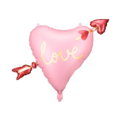 Balónek fóliový Srdce protnuté šípem Love Albi