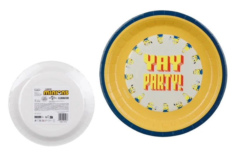 Papírové party talířky Minionki (Mimoňi) 23 cm, mix motivů (6 ks)