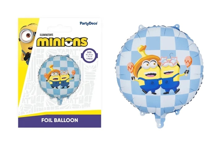 Fóliový balónek pastilka Minionki 35 × 35 cm mix - 1 kus