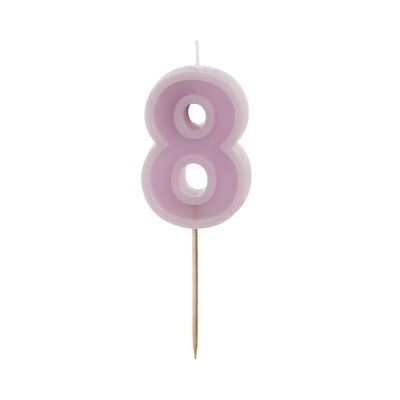 Svíčka dortová fialová číslo 8 Albi