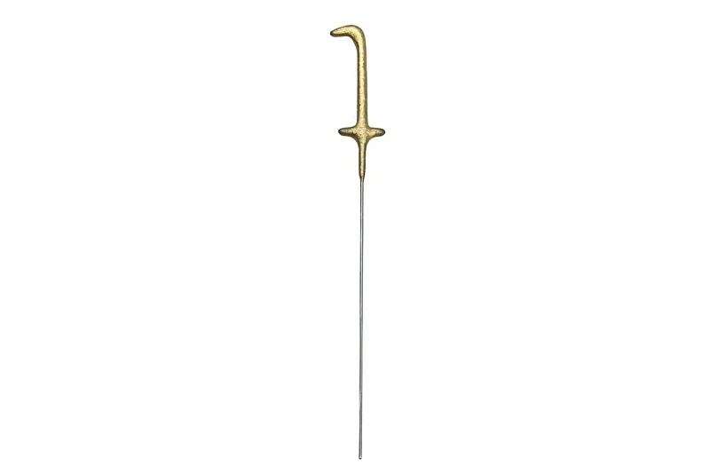Dortová prskavka (studený oheň) číslo 1 zlatá 15 cm - 1 kus