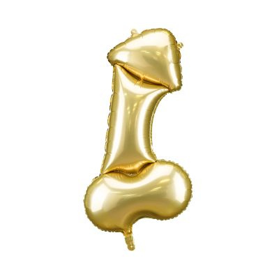Balónek fóliový Penis zlatý Albi