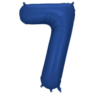Balónek foliový tmavě modré číslo "7" 86 cm
