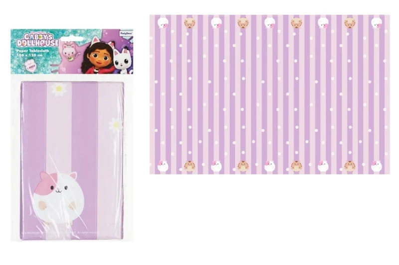 Papírový ubrus Gabby’s Dollhouse, mix motivů 180 × 120 cm - 1 kus
