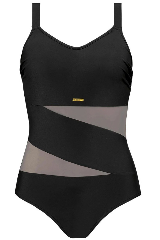 Dámské jednodílné plavky 926V 19  Fashion15 - SELF černá 4XL