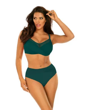 Dámské dvoudílné plavky Fashion 18 S940FA18-7 tm. zelené - Self 48D