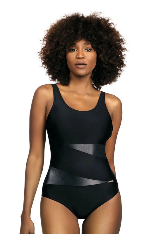 Dámské jednodílné plavky S36W 23 Fashion sport - SELF černá XL