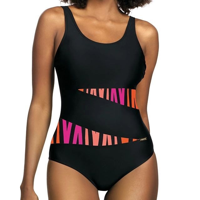 Dámské jednodílné plavky S36 20 Fashion sport S36 - SELF černá XL