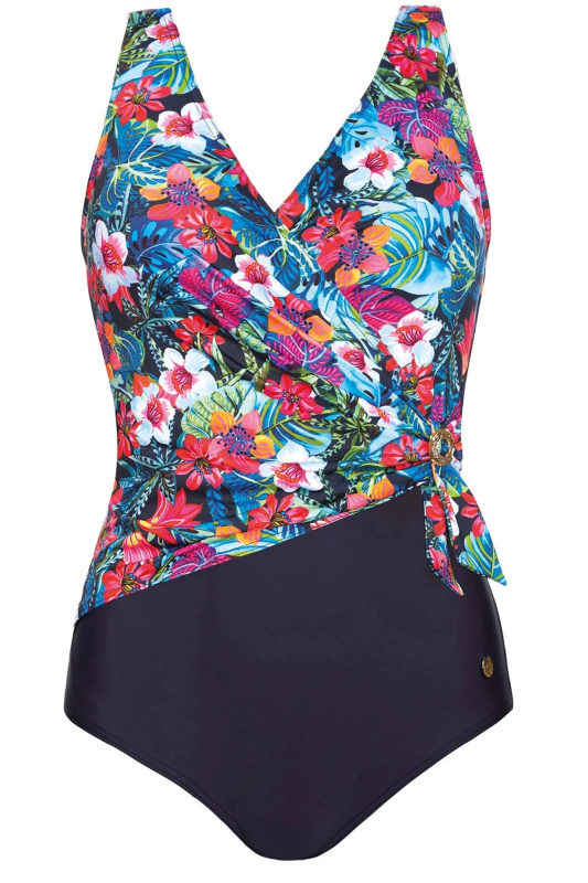 Dámské jednodílné plavky 1069F23 40 Thailand 3 - SELF tmavě modrá M