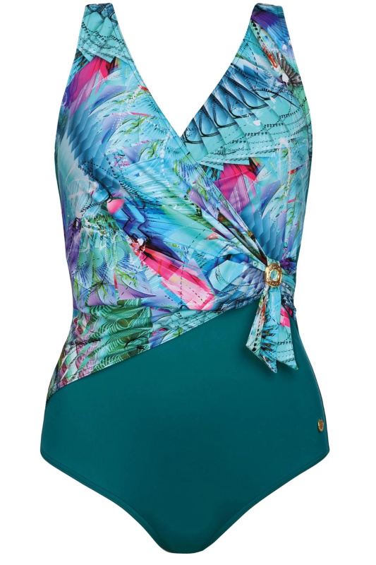 Dámské jednodílné plavky 1069F23 48 Thailand 3 - SELF zelená M