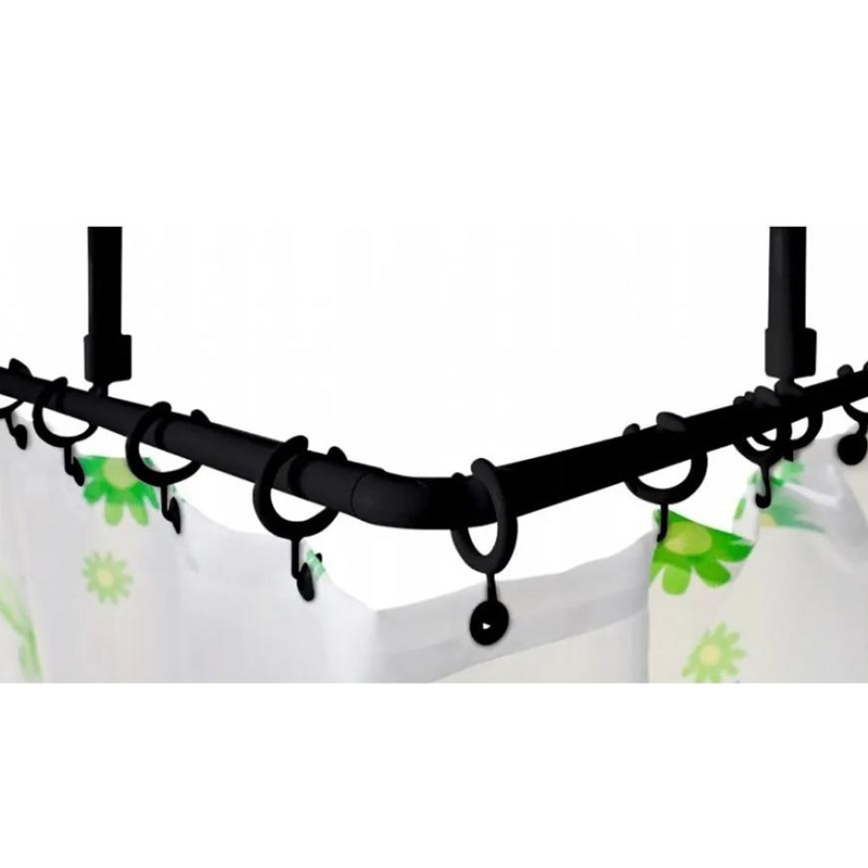 Závěsová tyč univerzální systém černá