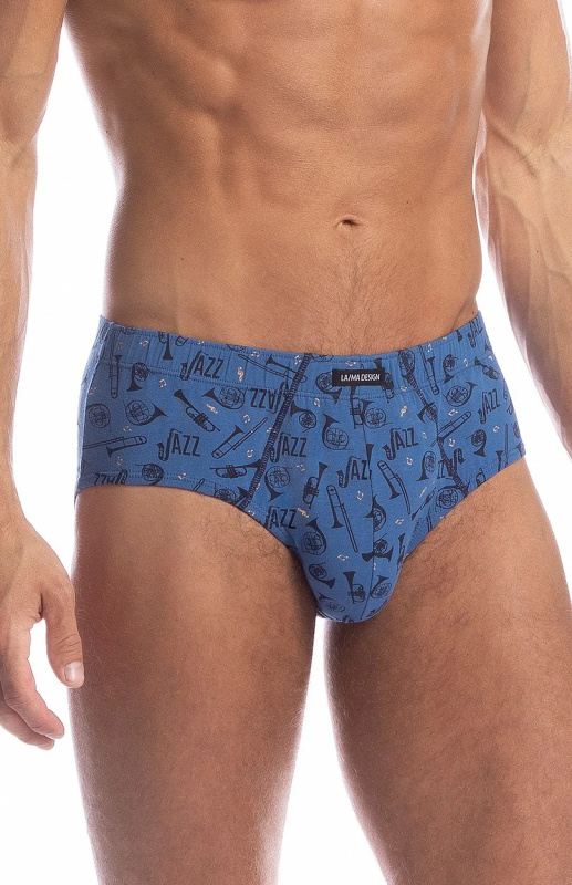 Pánské slipy Lama M-1026 CL A'2 M-2XL modrozelená M