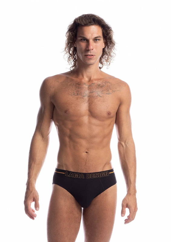 Pánské slipy Lama M-1030 SD A'2 M-2XL černá-grafitová M