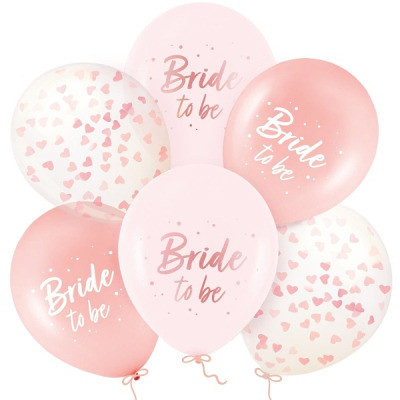 Balónky latexové Bride to be rose gold 6 ks Albi
