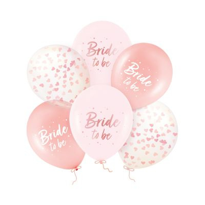 Balónky latexové Bride to be rose gold 6 ks Albi