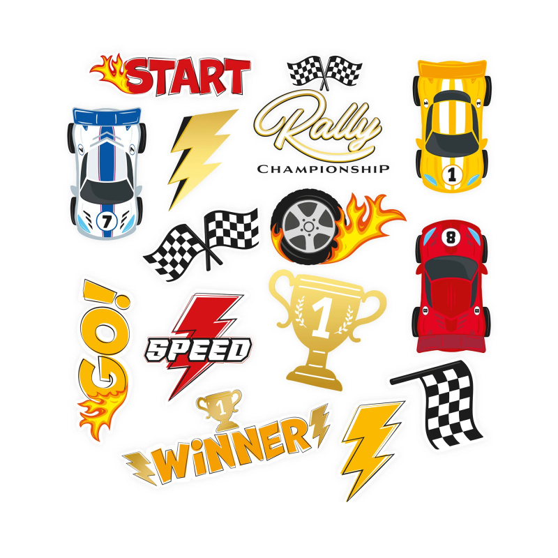 Tetování Závodní auta 14 ks Albi