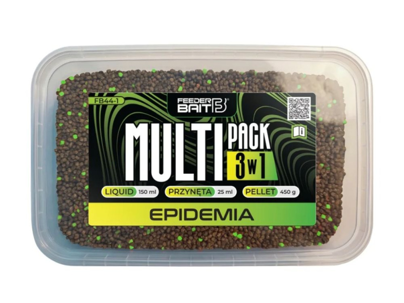 Feederbait set pelet + wafters mini twister + liquid  multipack 3w1 450 g - epidemia csl