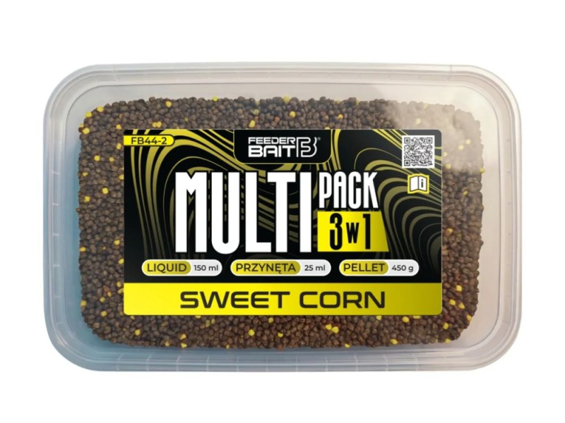 Feederbait set pelet + wafters mini twister + liquid  multipack 3w1 450 g - sladká kukuřice