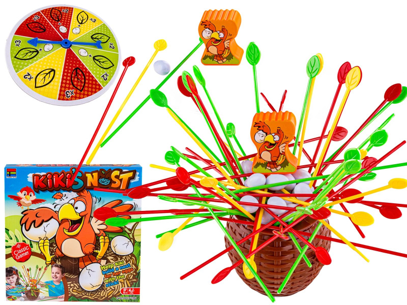 Zručnostní hra Kiki's Nest – postav hnízdo pro kuřátko