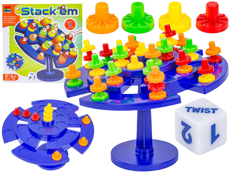 Edukativní zručnostní hra Stack'em – balanční pišky