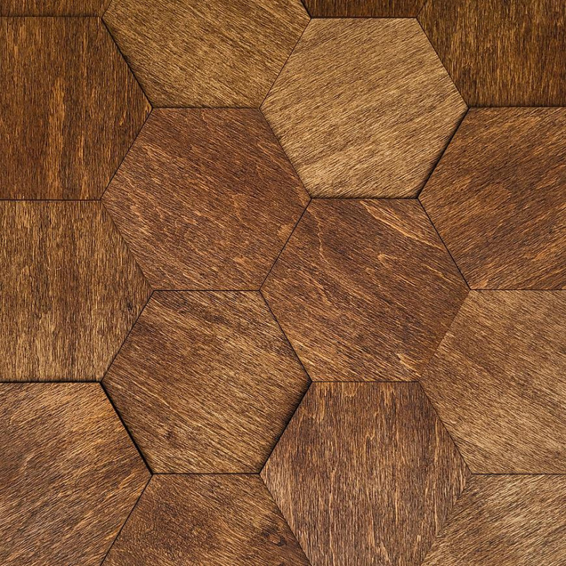 Dekorativní panel Hexagon dub tmavý