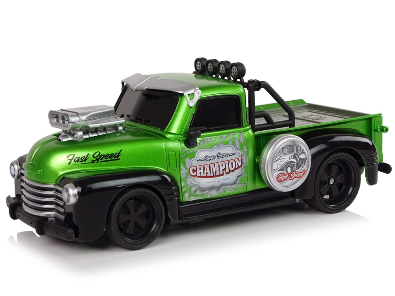 Zelený rc pick-up 1:18
