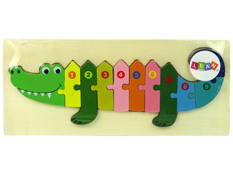 Lean Toys sada puzzle čísel krokodýl