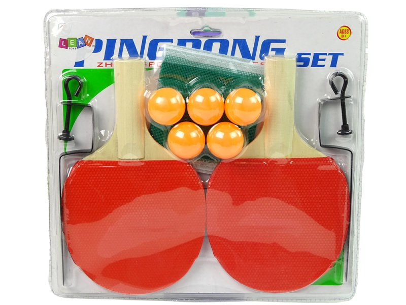 Pingpongový set / síť,5 x míčky,2 x rakety )