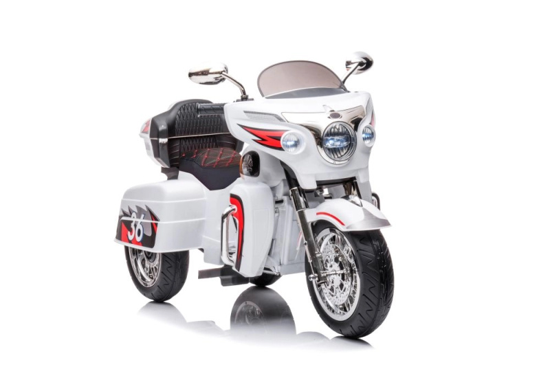 Lean Toys elektrická tříkolová motorka Goldwing bílá