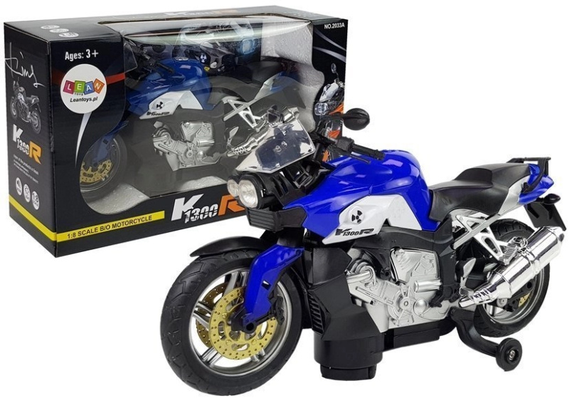 Lean Toys Motocykl s modrou baterií