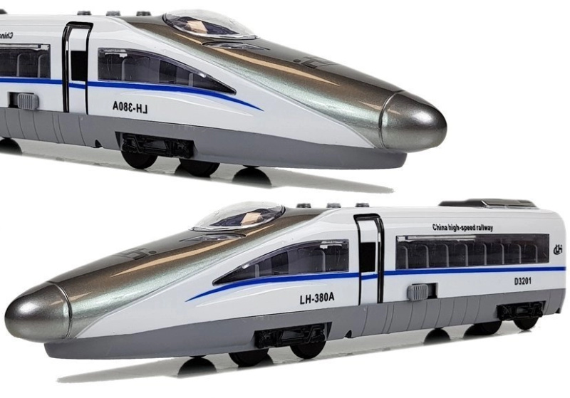 Lean Toys Pendolino pružinový vlak bílý se zvukem a světly