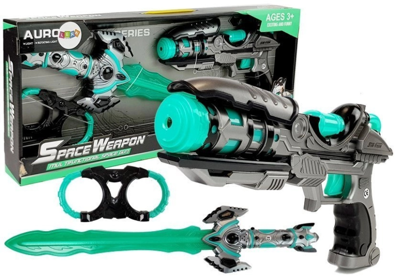 LEANToys Dětská sada laserové pistole s mečem