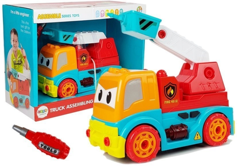 LEANToys Hasičský vůz k demontáži