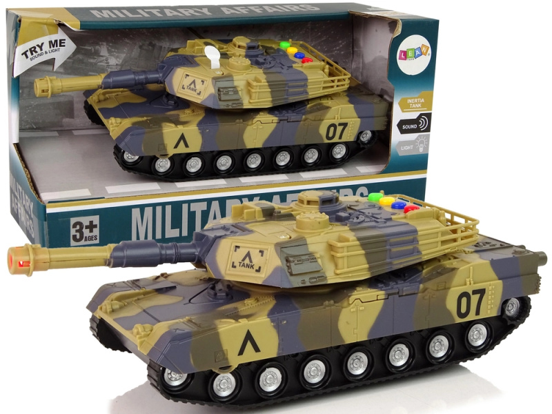 LEAN Toys Vojenský tank Moro Brown Sound of Arrows 1:16