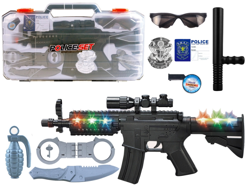 LEANToys Dětská policejní sada s kufrem 12138