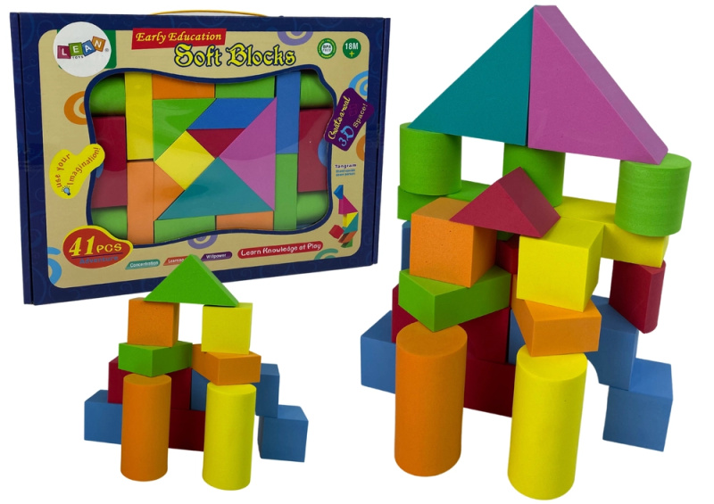 LEAN Toys stavební pěnové bloky 41ks