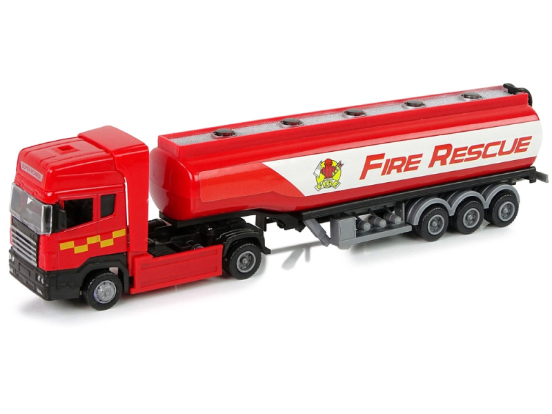 LEANToys Hasičský kamion s cisternou 30 cm červený
