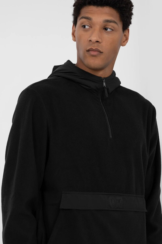 Mikina Polar 4F Pánská S Kapucí 4FAW23TFLEM137-20S Černá 2XL