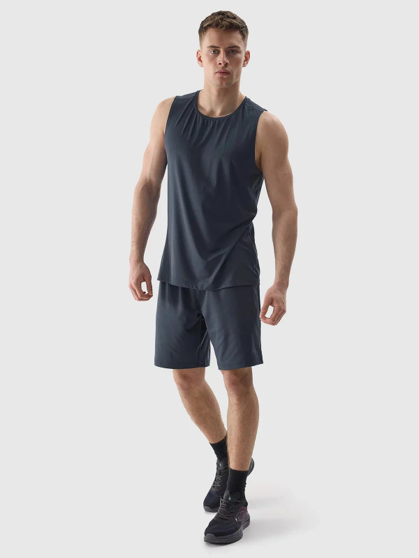 Pánské sportovní rychleschnoucí šortky 4F - denim Velikost: XXL