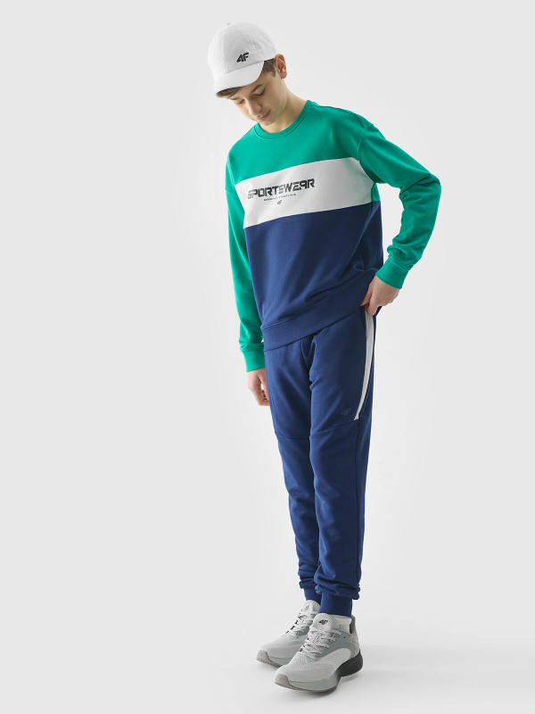 Chlapecké tepláky typu jogger 4F - námořnická modrá Velikost: 158