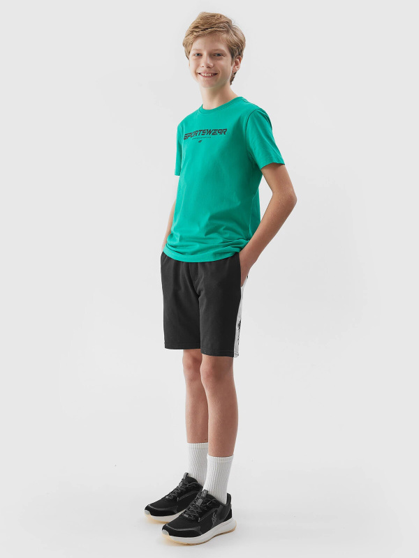 Chlapecké teplákové šortky 4F - hluboce černé Velikost: 158