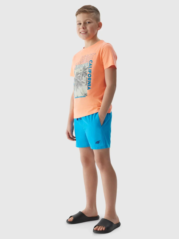 Chlapecké plážové šortky typu boardshorts 4F - modré Velikost: 122/128