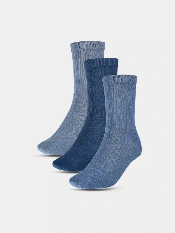 Dětské ponožky casual nad kotník s organickou bavlnou (3Pack) 4F - multibarevné Velikost: 36-38