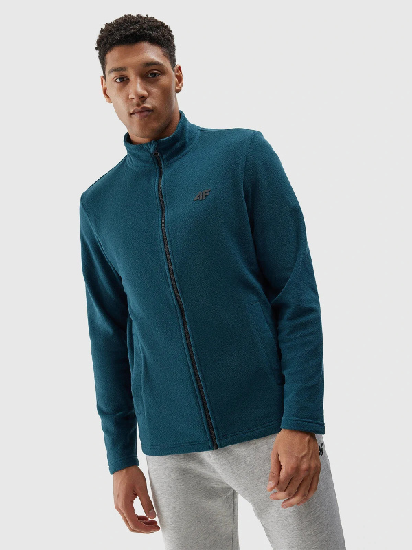 Pánský fleece se stojáčkem regular 4F - mořský Velikost: M