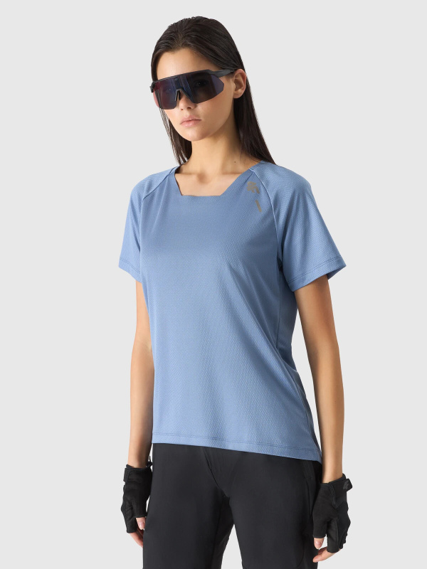 Dámské rychleschnoucí cyklistické tričko 4F - modré Velikost: S