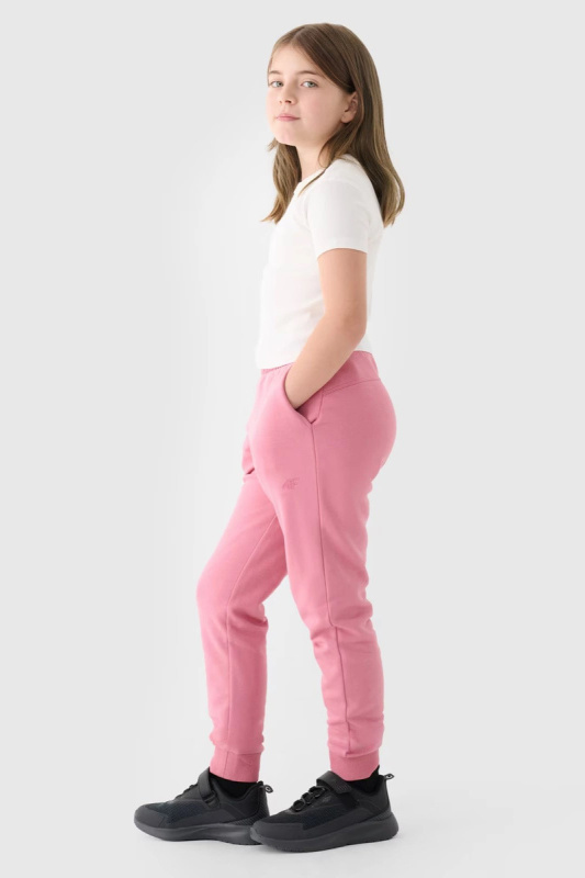 Dívčí Dresové Kalhoty Joggery 4F Růžové 4FJWMM00TTROF0828-56S 134