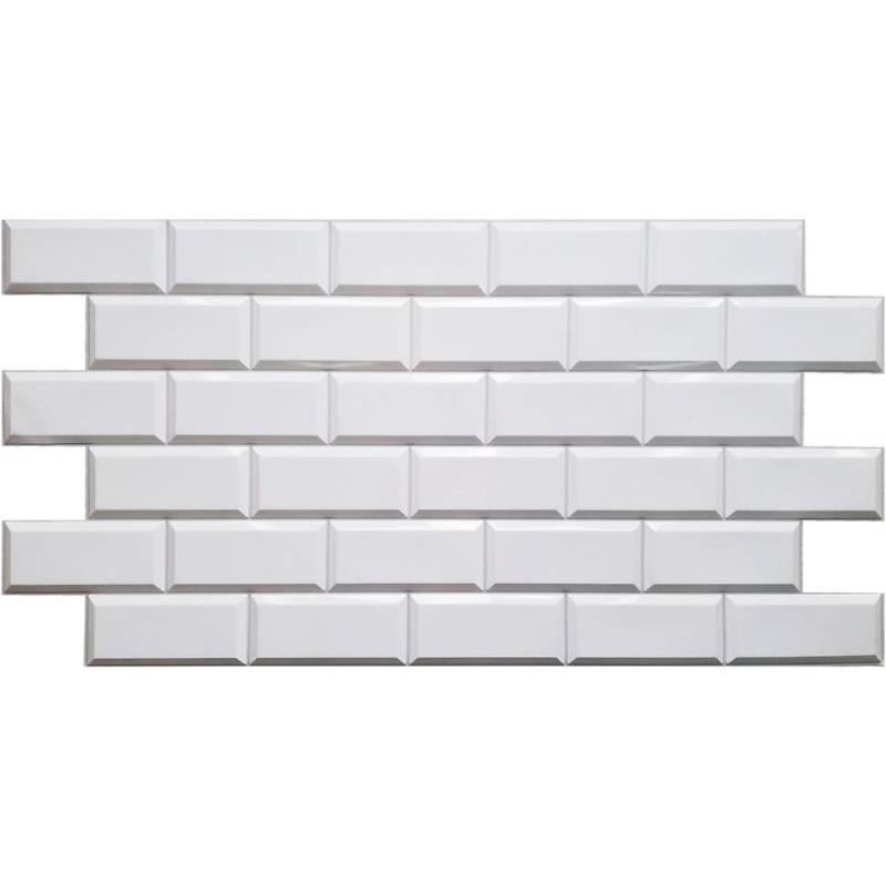 Nástěnný panel PVC Grey Seam 95x47 cm