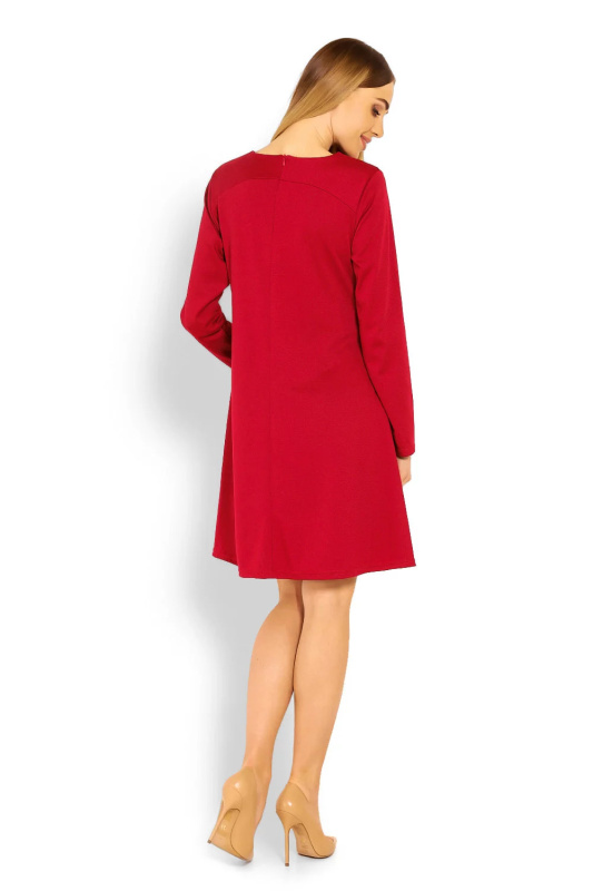 Dámské těhotenské šaty 1359 Červená - PeeKaBoo červená L/XL